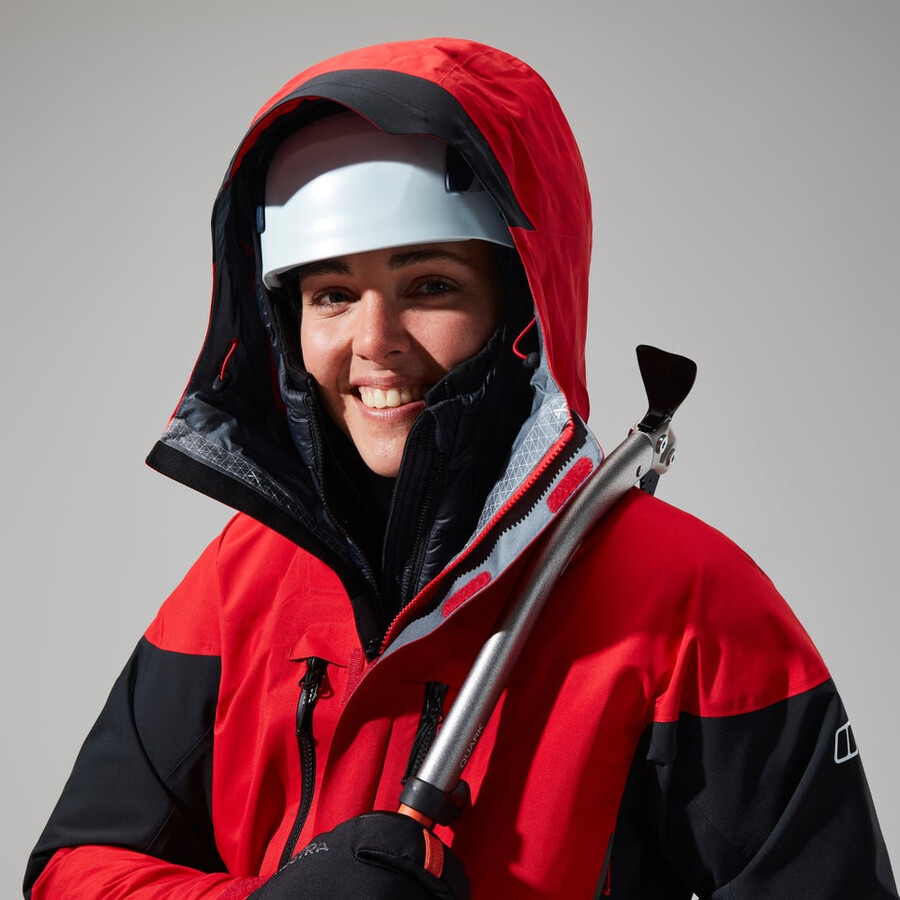 women s mtn guide gore-tex pro jacket - redblack die berghaus
