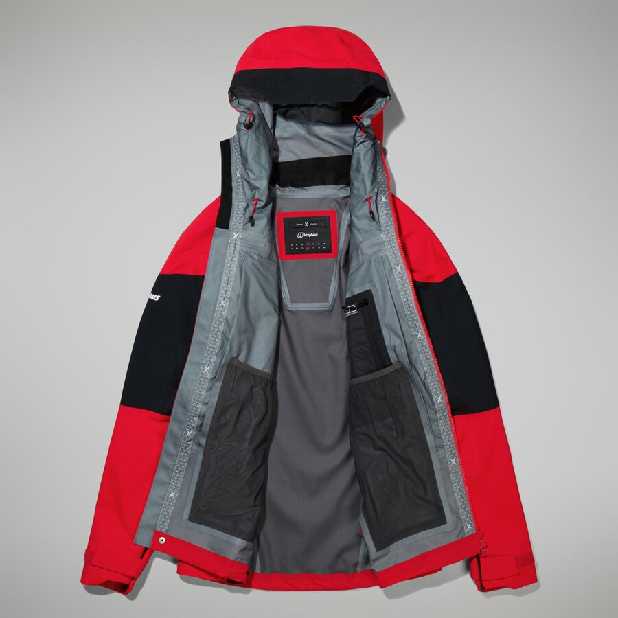 women s mtn guide gore-tex pro jacket - redblack die berghaus