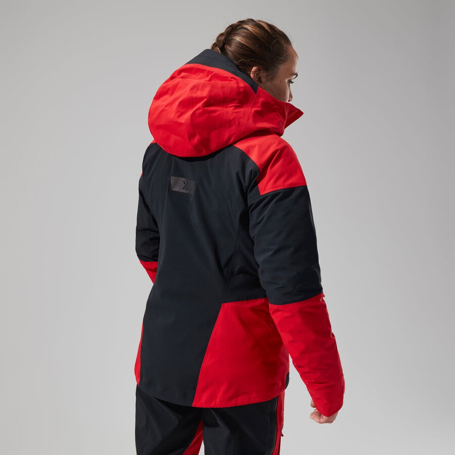 women s mtn guide gore-tex pro jacket - redblack die berghaus