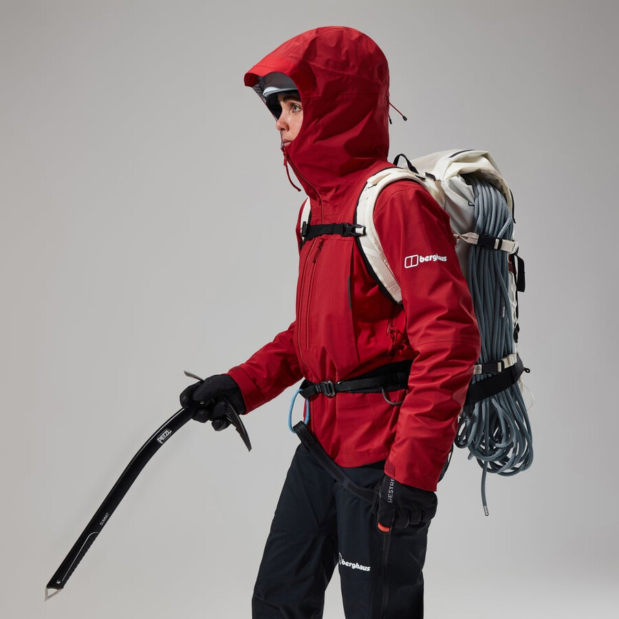 women s mtn seeker gore-tex jacke - dark redrot berghaus