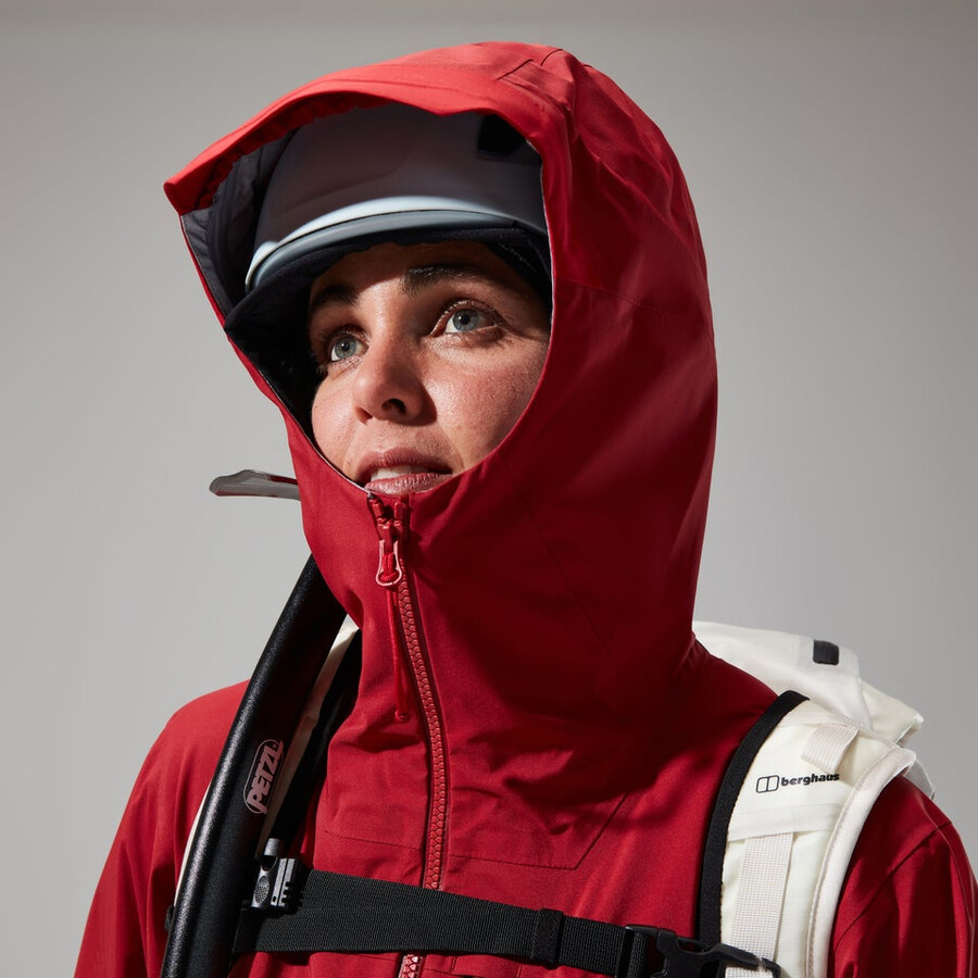 women s mtn seeker gore-tex jacke - dark redrot berghaus