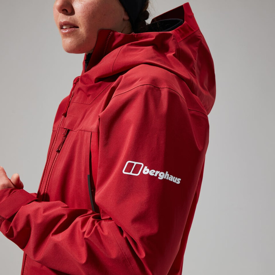 women s mtn seeker gore-tex jacke - dark redrot berghaus