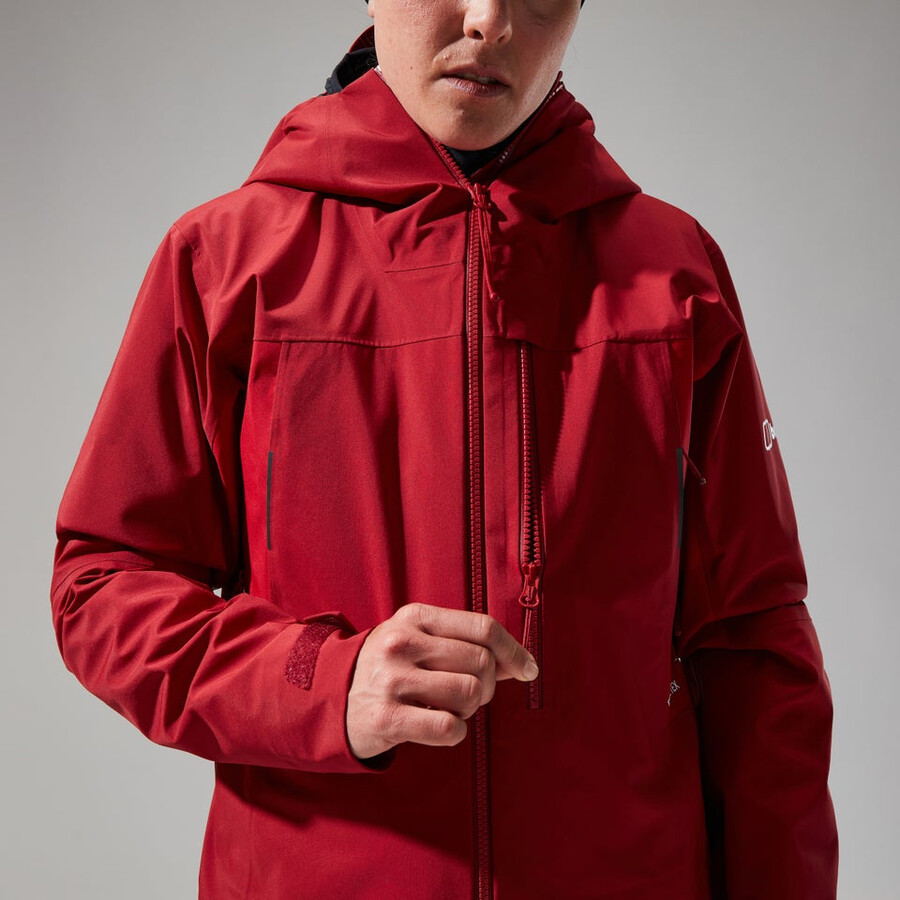 women s mtn seeker gore-tex jacke - dark redrot berghaus