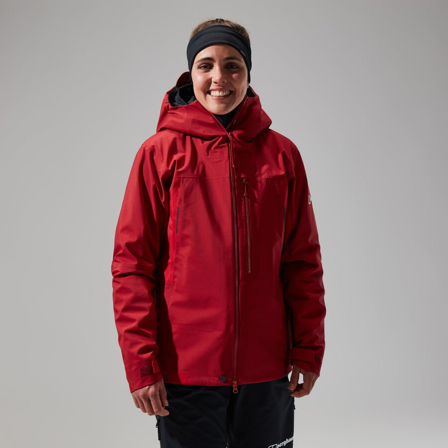 women s mtn seeker gore-tex jacke - dark redrot berghaus