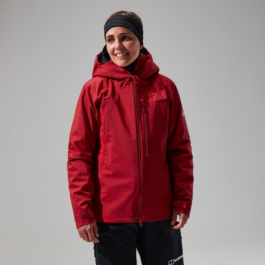 women s mtn seeker gore-tex jacke - dark redrot berghaus