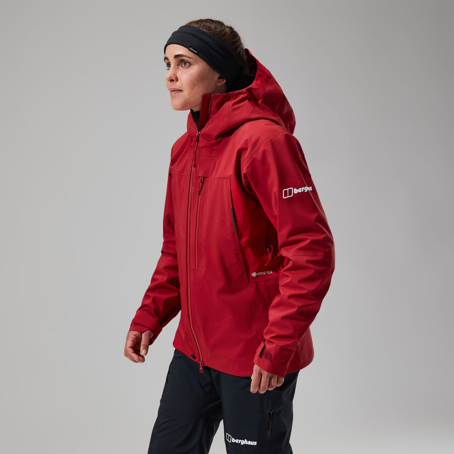 women s mtn seeker gore-tex jacke - dark redrot berghaus
