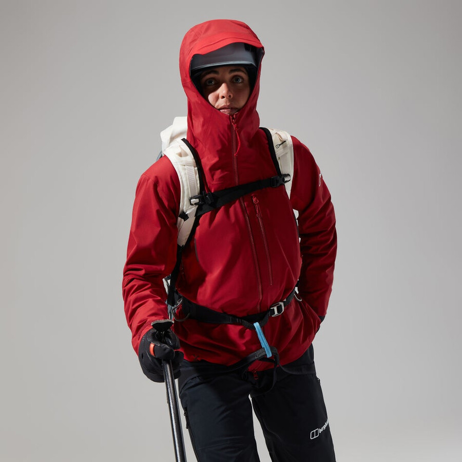 women s mtn seeker gore-tex jacke - dark redrot berghaus