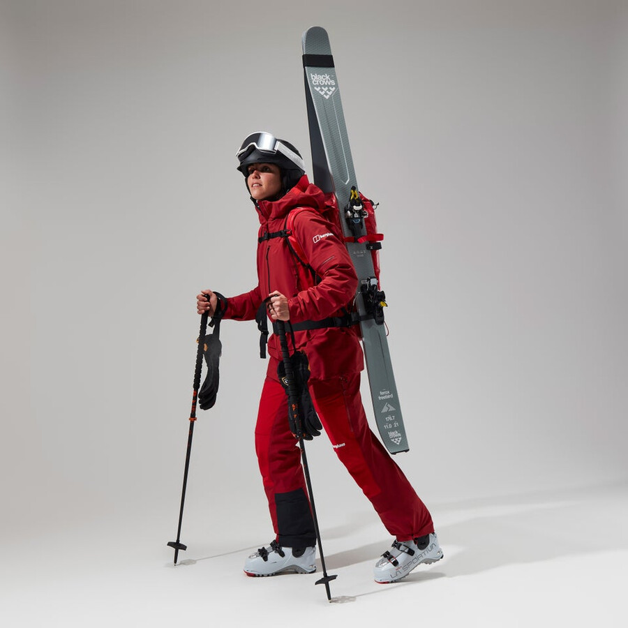 women s mtn arete abstieg gore-tex jacke - rot berghaus