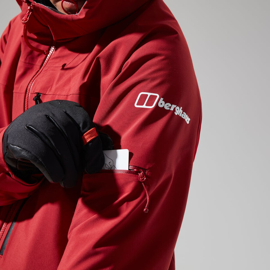 women s mtn arete abstieg gore-tex jacke - rot berghaus