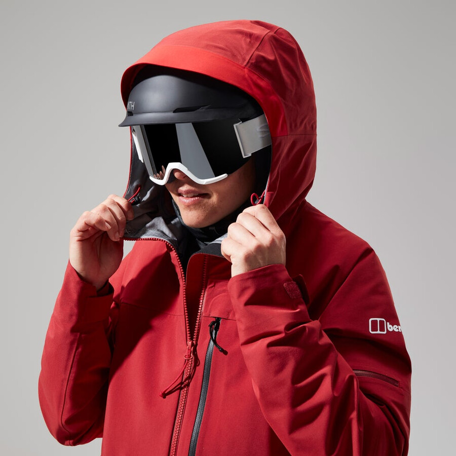 women s mtn arete abstieg gore-tex jacke - rot berghaus