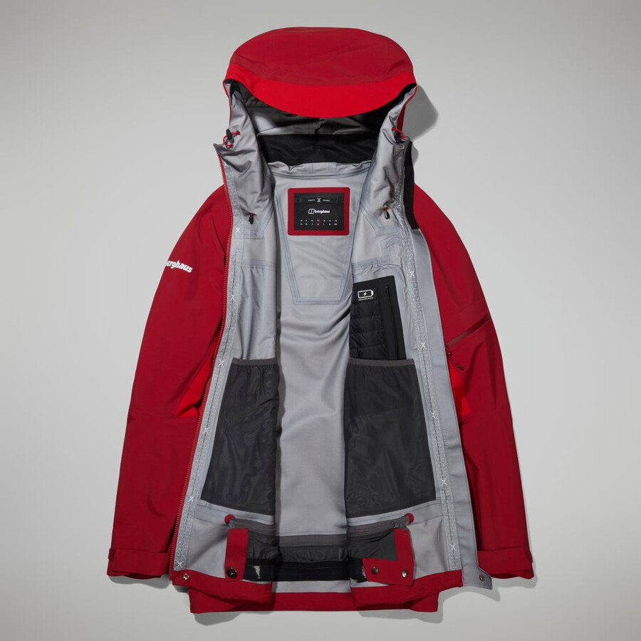women s mtn arete abstieg gore-tex jacke - rot berghaus