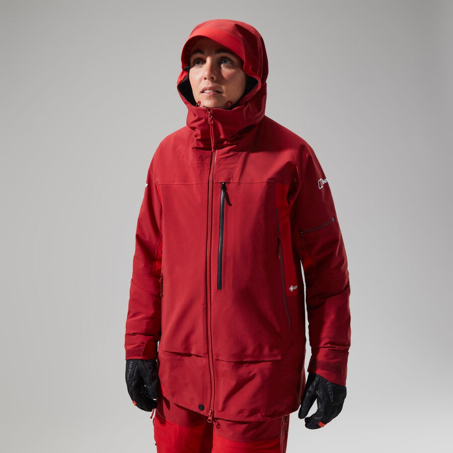 women s mtn arete abstieg gore-tex jacke - rot berghaus