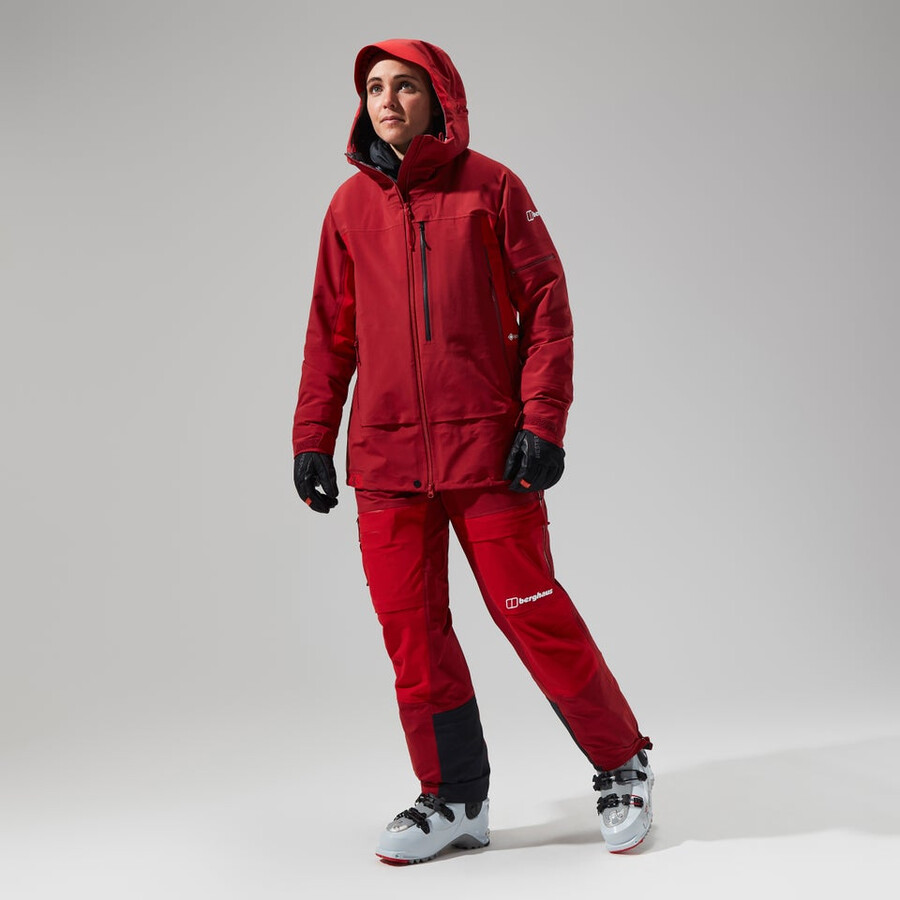 women s mtn arete abstieg gore-tex jacke - rot berghaus