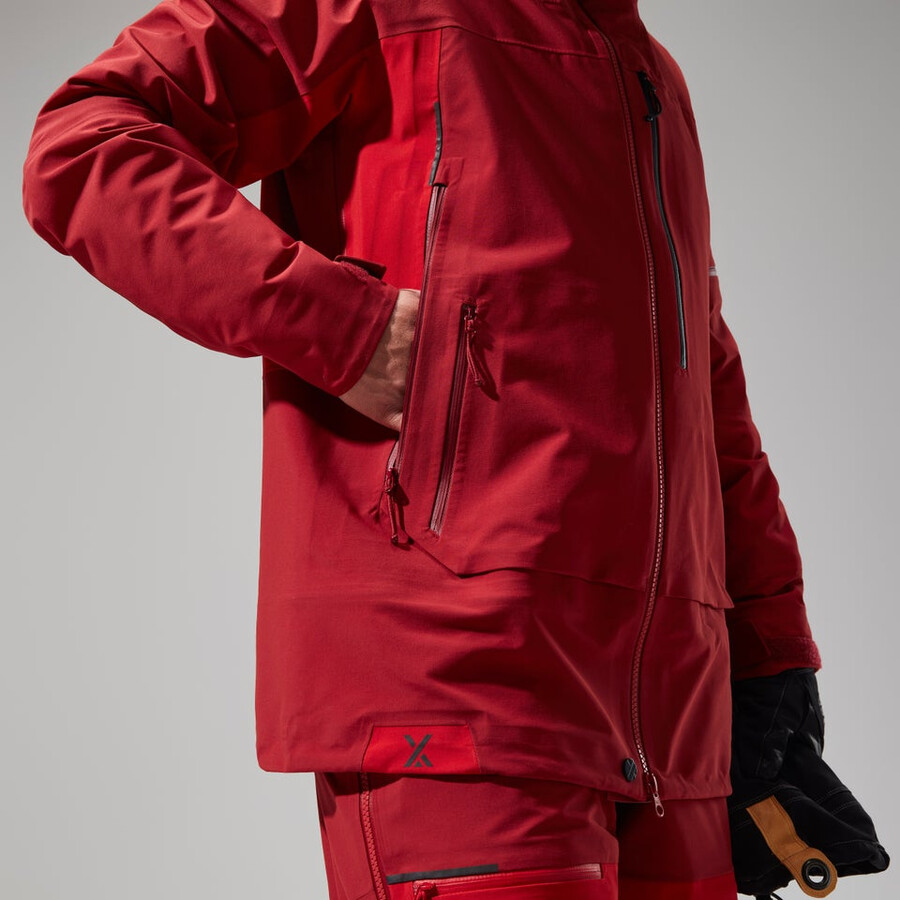 women s mtn arete abstieg gore-tex jacke - rot berghaus