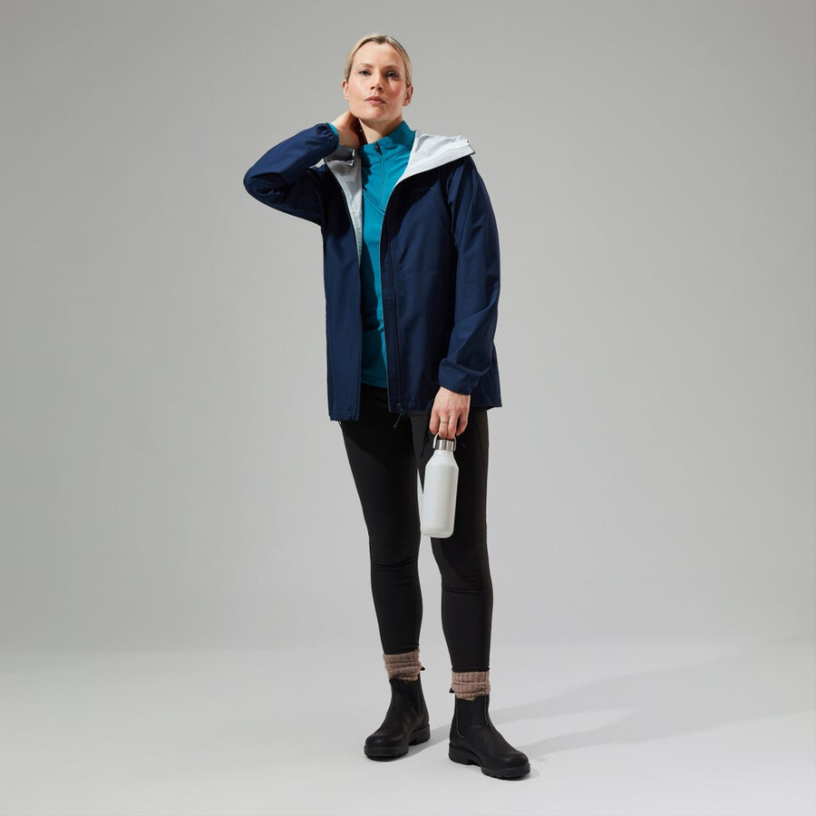 women s deluge pro 3.0-wasserdichte jacke - blau berghaus