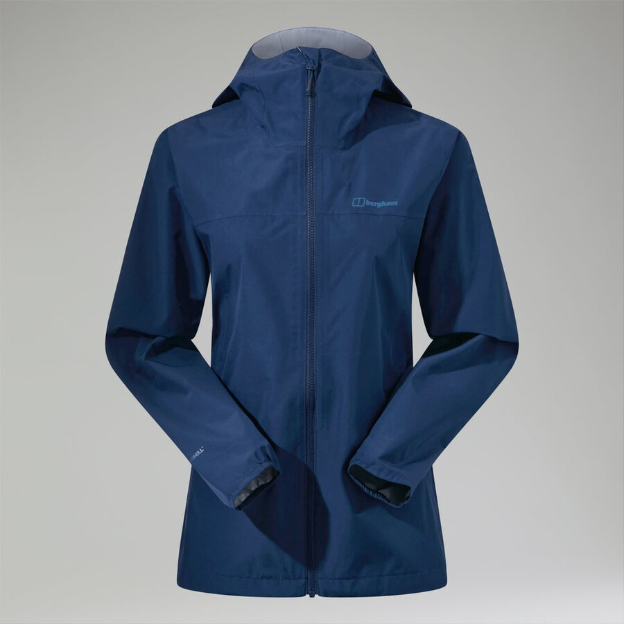 women s deluge pro 3.0-wasserdichte jacke - blau berghaus