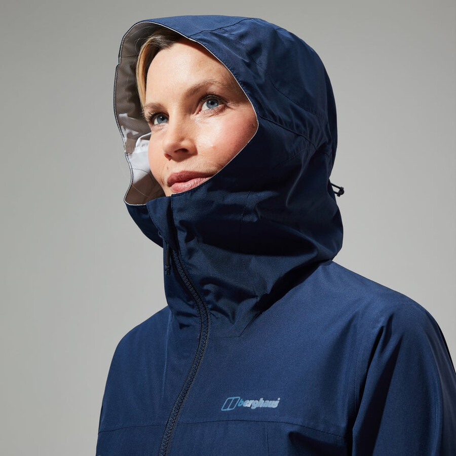women s deluge pro 3.0-wasserdichte jacke - blau berghaus