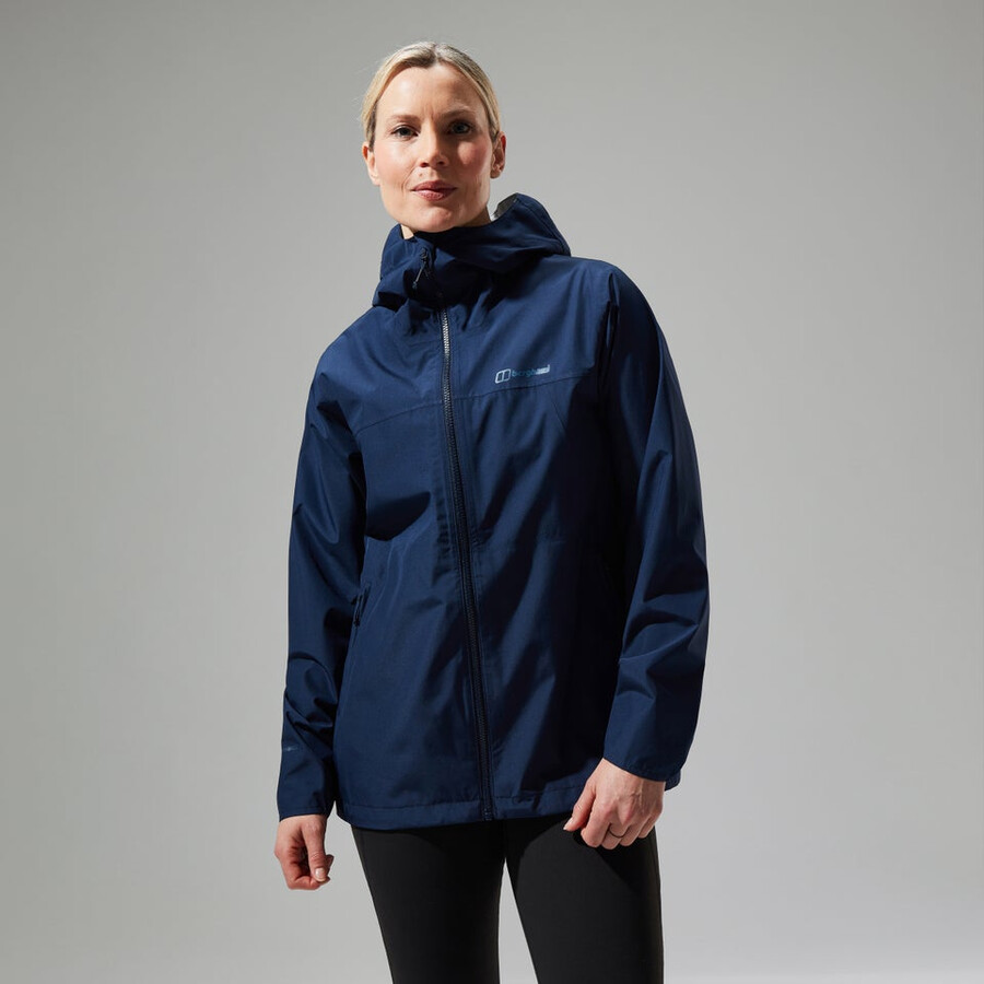 women s deluge pro 3.0-wasserdichte jacke - blau berghaus