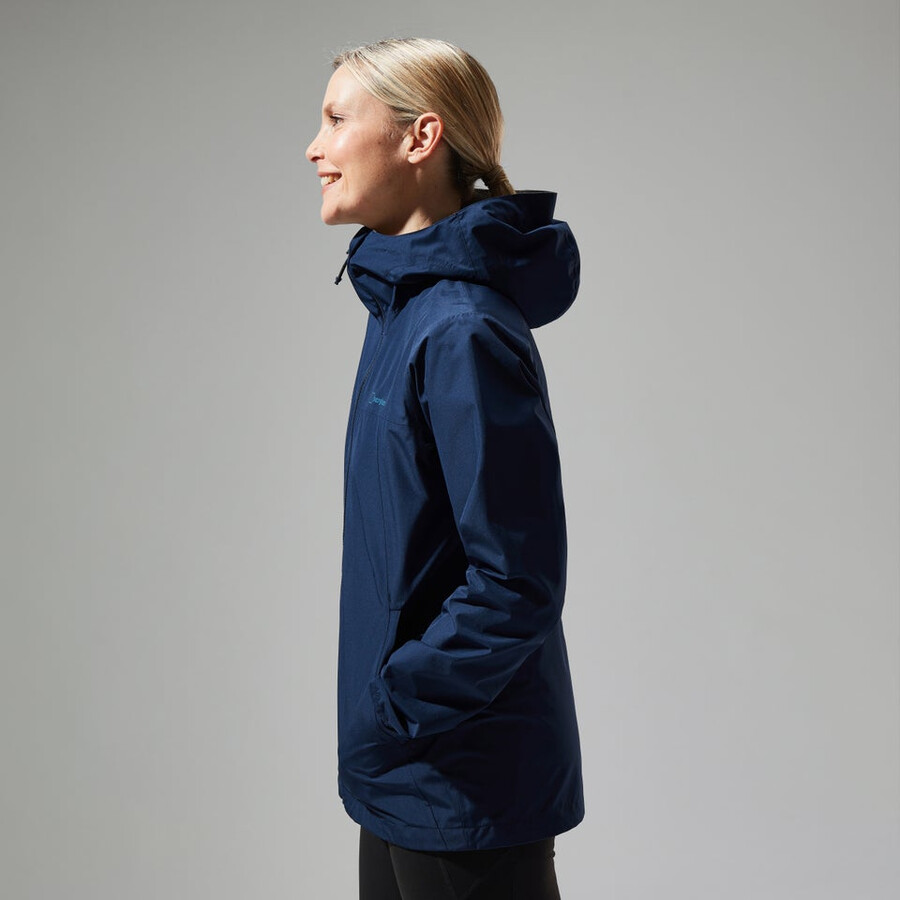 women s deluge pro 3.0-wasserdichte jacke - blau berghaus