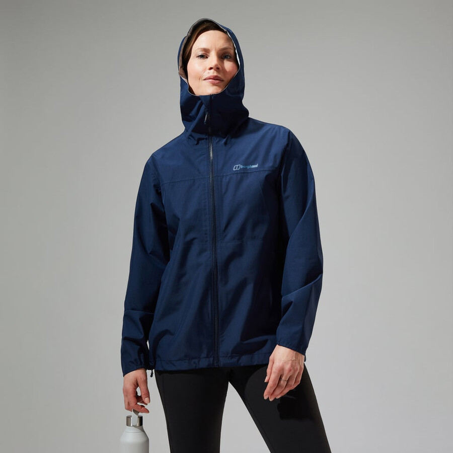 women s deluge pro 3.0-wasserdichte jacke - blau berghaus