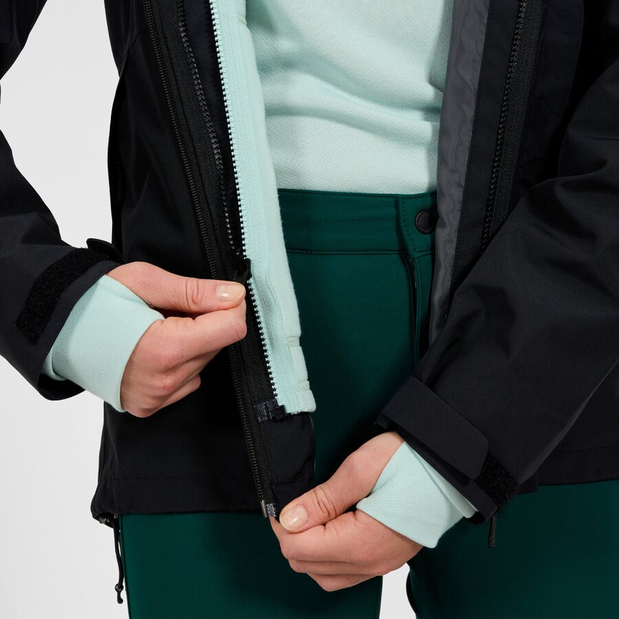 frauen bramblfell interactive gore-tex wasserdichte jacke - schwarz berghaus