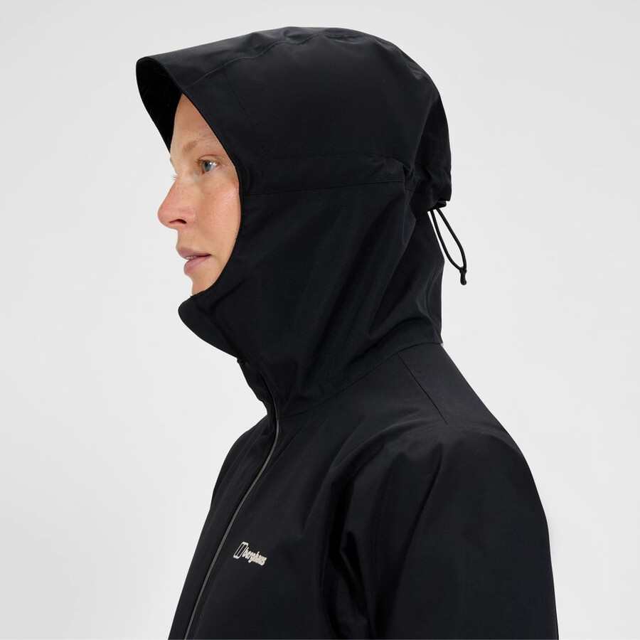 frauen bramblfell interactive gore-tex wasserdichte jacke - schwarz berghaus
