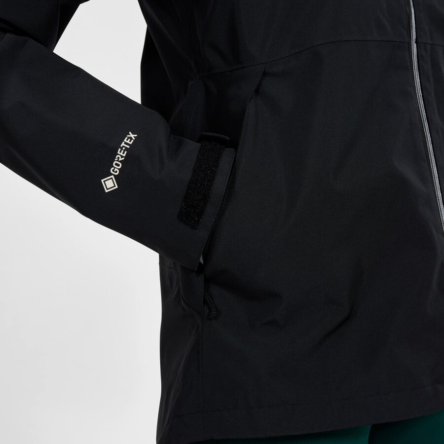 frauen bramblfell interactive gore-tex wasserdichte jacke - schwarz berghaus