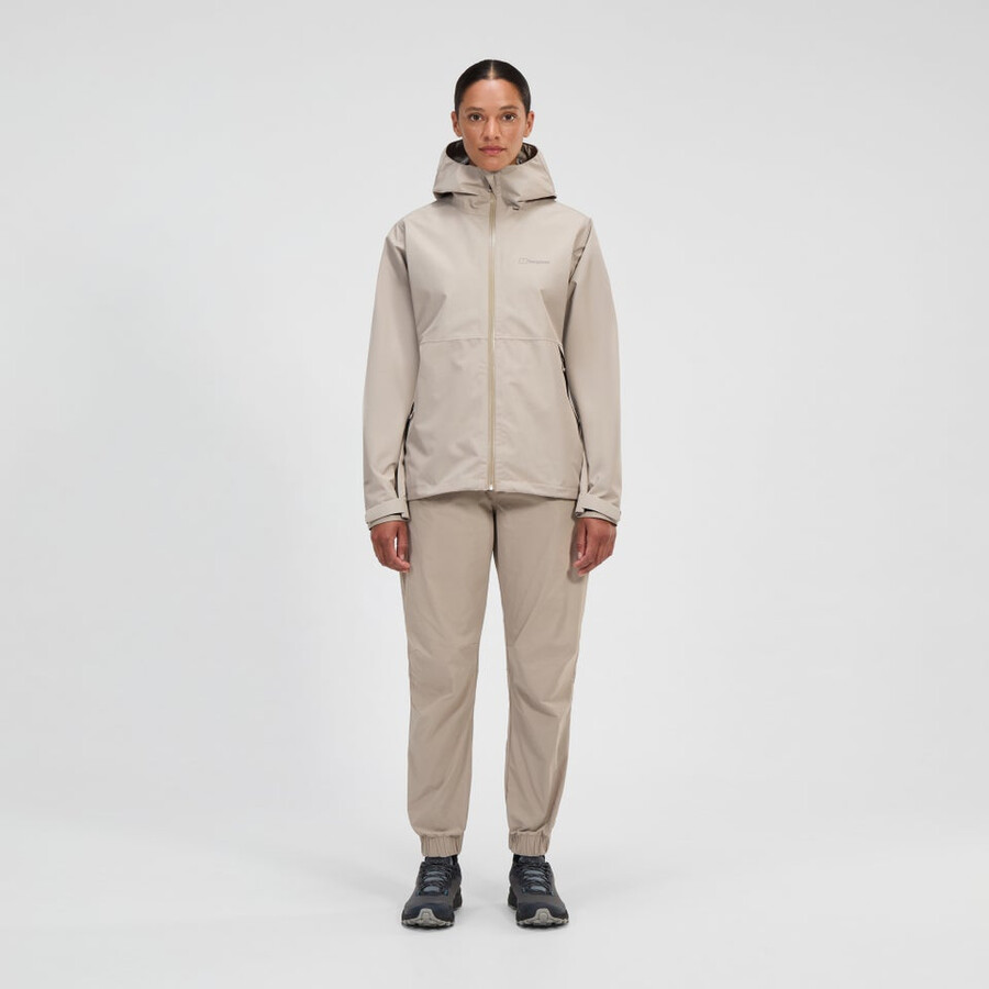 frauen bramblfell interactive gore-tex wasserdichte jacke - grau berghaus