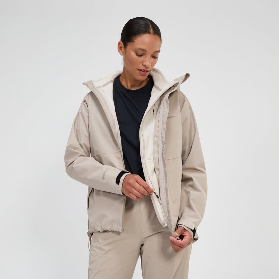 frauen bramblfell interactive gore-tex wasserdichte jacke - grau berghaus