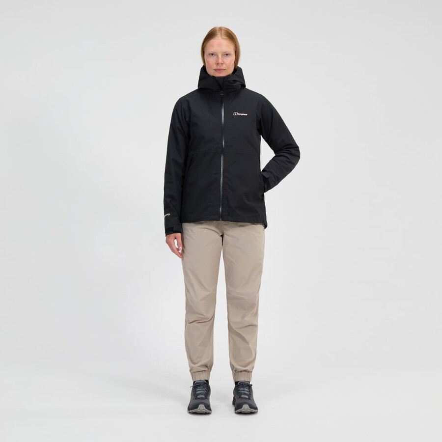 frauen bramblfell gemini gore-tex wasserdichte 3in1 jacke - black die berghaus