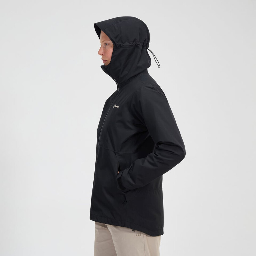 frauen bramblfell gemini gore-tex wasserdichte 3in1 jacke - black die berghaus