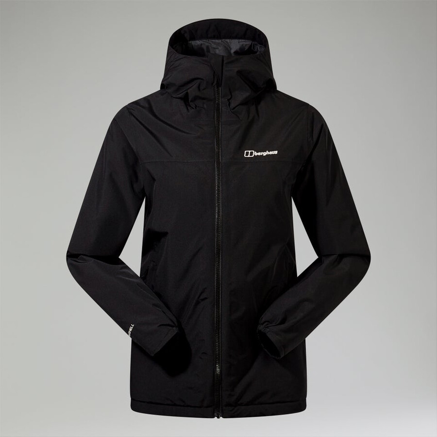 women s deluge pro 3.0 isolierte wasserdichte jacke - schwarz berghaus