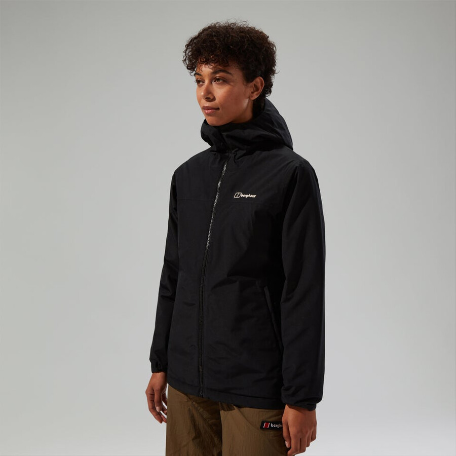 women s deluge pro 3.0 isolierte wasserdichte jacke - schwarz berghaus