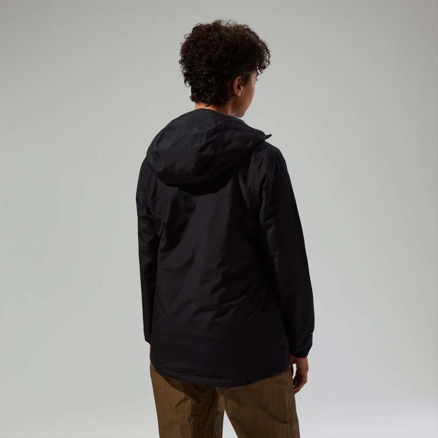 women s deluge pro 3.0 isolierte wasserdichte jacke - schwarz berghaus