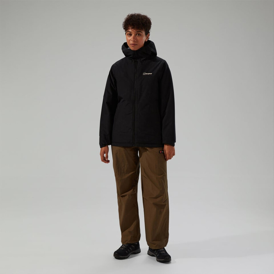 women s deluge pro 3.0 isolierte wasserdichte jacke - schwarz berghaus