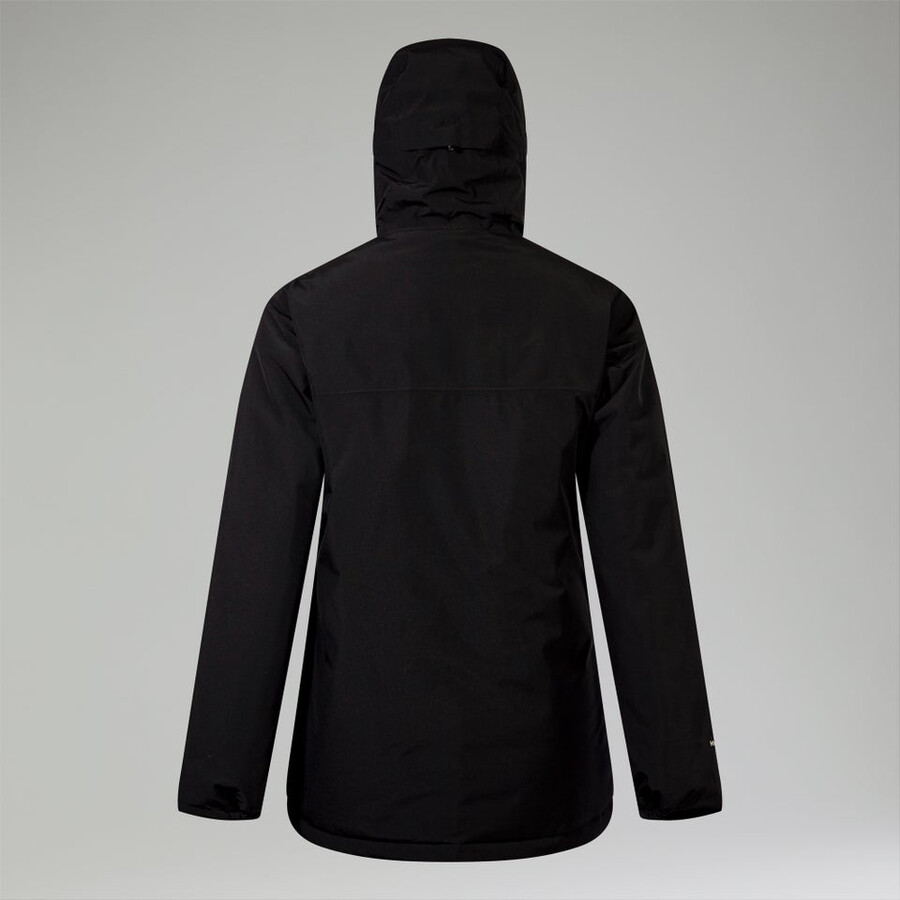 women s deluge pro 3.0 isolierte wasserdichte jacke - schwarz berghaus
