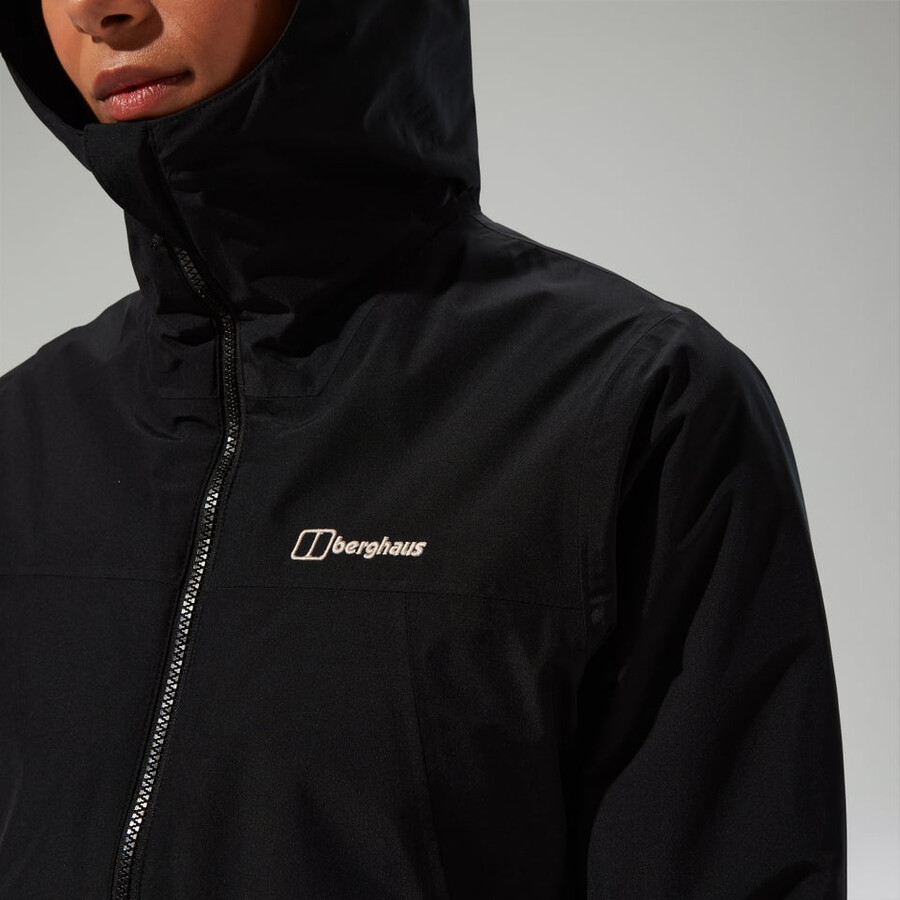 women s deluge pro 3.0 isolierte wasserdichte jacke - schwarz berghaus