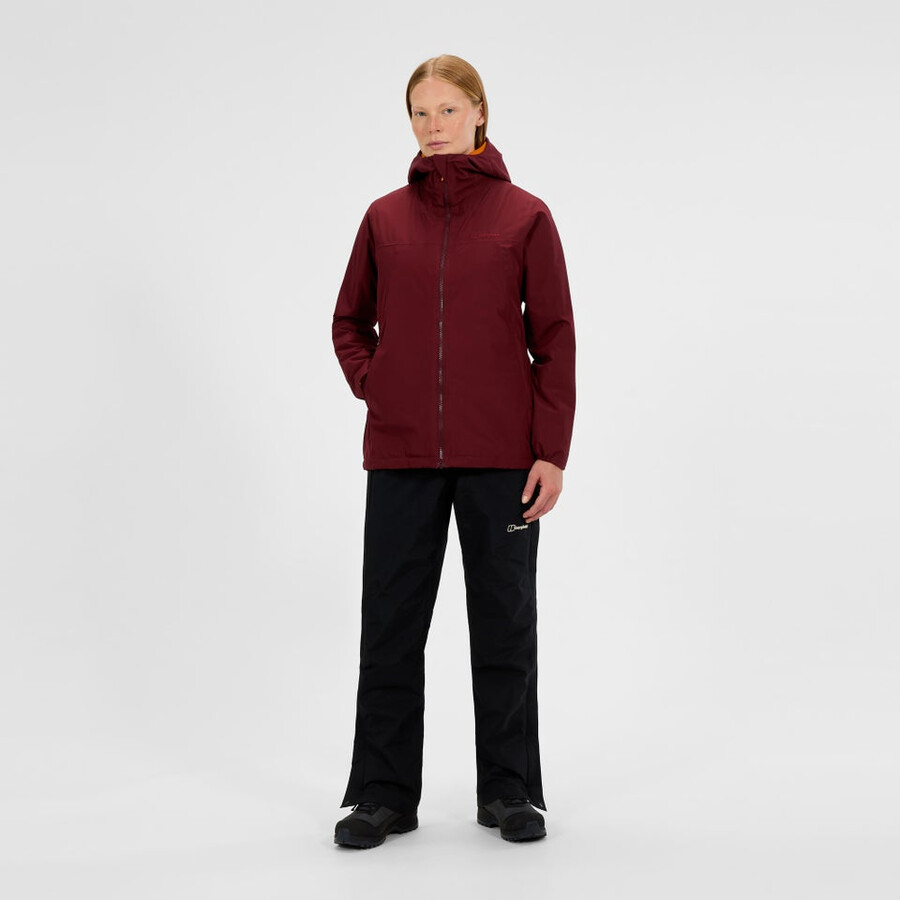 women s deluge pro 3.0-wattierte jacke - rot berghaus