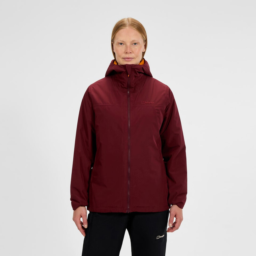 women s deluge pro 3.0-wattierte jacke - rot berghaus