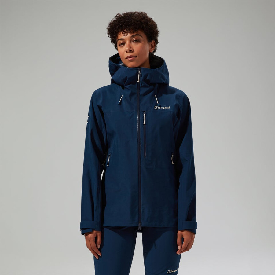 frauen s ridge-seeker gore-tex wasserdichte jacke - blau berghaus