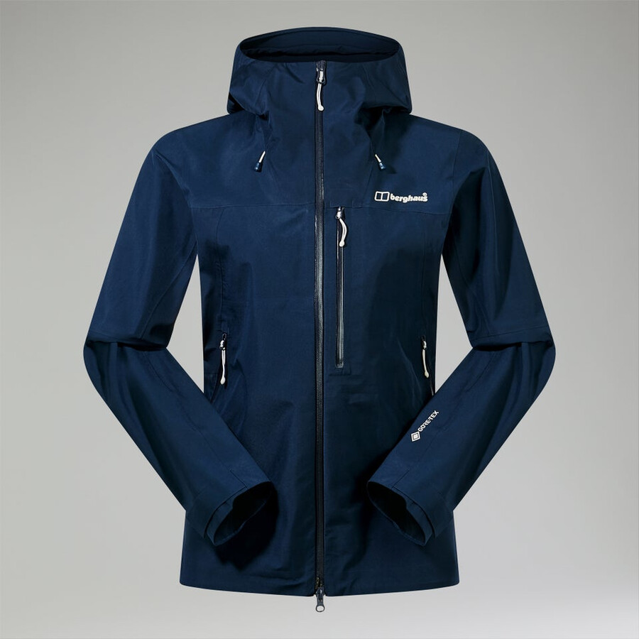 frauen s ridge-seeker gore-tex wasserdichte jacke - blau berghaus