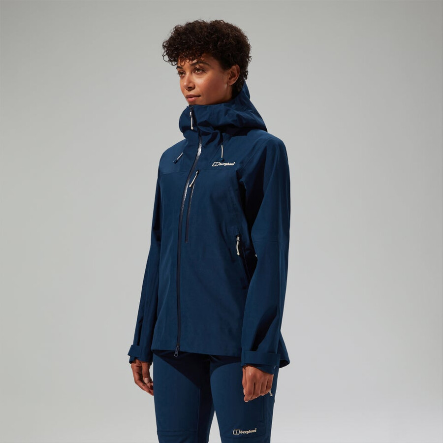 frauen s ridge-seeker gore-tex wasserdichte jacke - blau berghaus