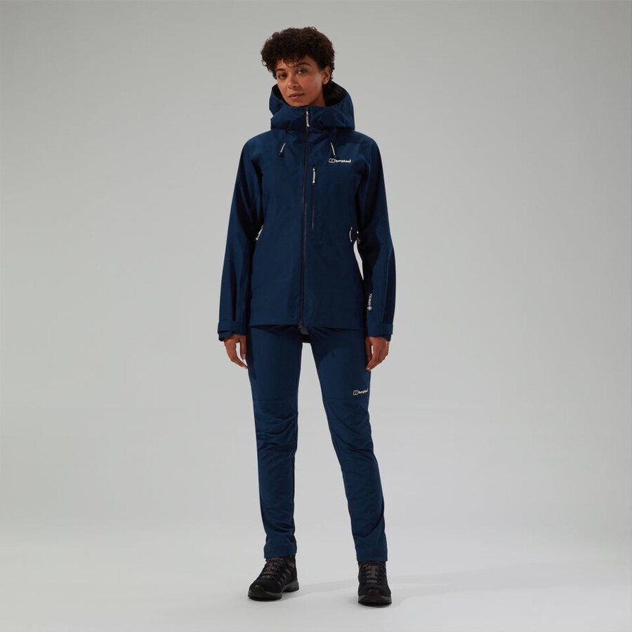 frauen s ridge-seeker gore-tex wasserdichte jacke - blau berghaus
