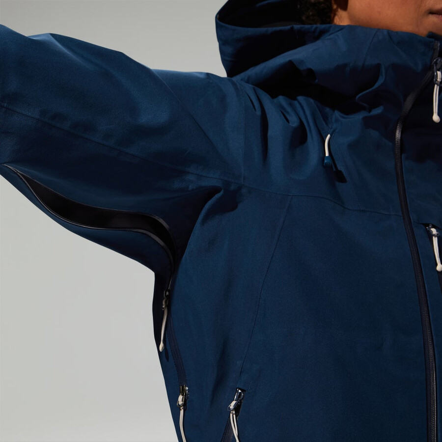 frauen s ridge-seeker gore-tex wasserdichte jacke - blau berghaus