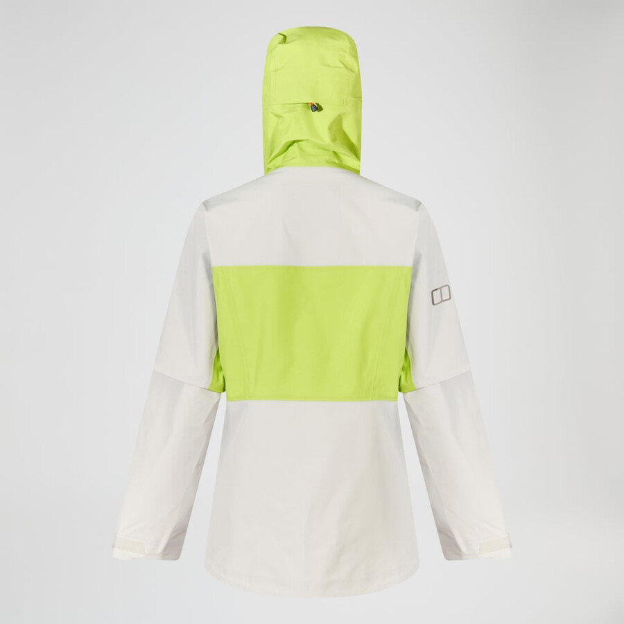 frauen s ridge-seeker gore-tex wasserdichte jacke - graugelb berghaus