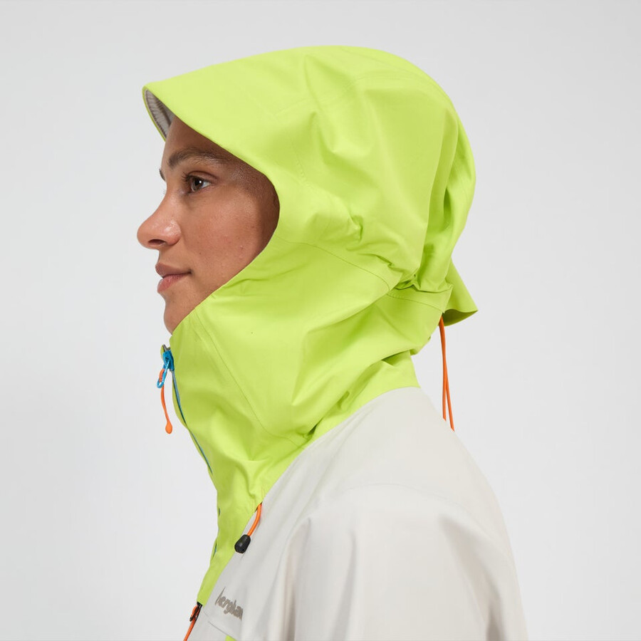 frauen s ridge-seeker gore-tex wasserdichte jacke - graugelb berghaus