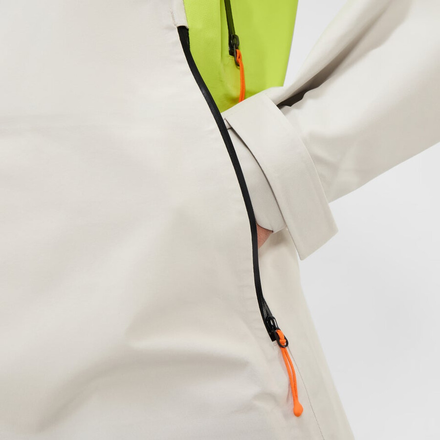 frauen s ridge-seeker gore-tex wasserdichte jacke - graugelb berghaus