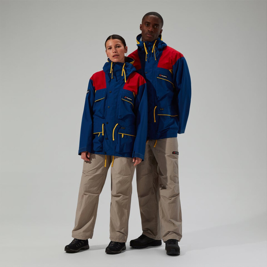 unisex trango gore-tex wasserdichte jacke - blaurot berghaus