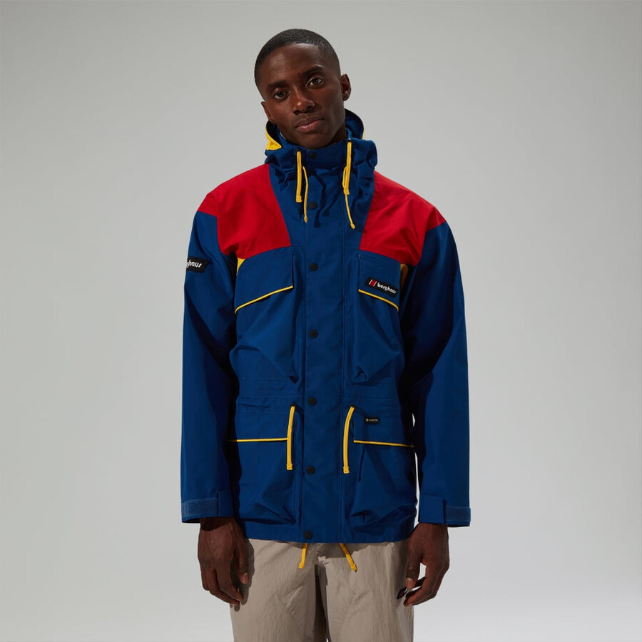 unisex trango gore-tex wasserdichte jacke - blaurot berghaus
