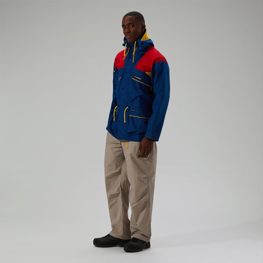 unisex trango gore-tex wasserdichte jacke - blaurot berghaus